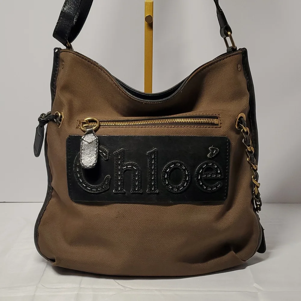 Authentic Chloe Brown and Black Women's Hobo Bag - Picture 1 of 16